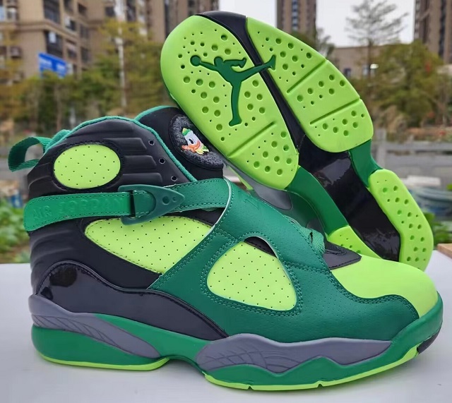 Air Jordan 8 Retro VIII University Of Oregon Green - Click Image to Close